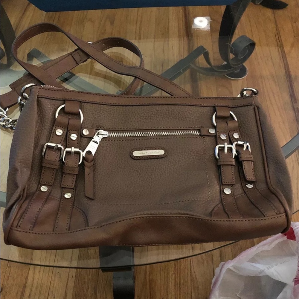 DANA BUCHMAN BROWN LEATHER PURSE